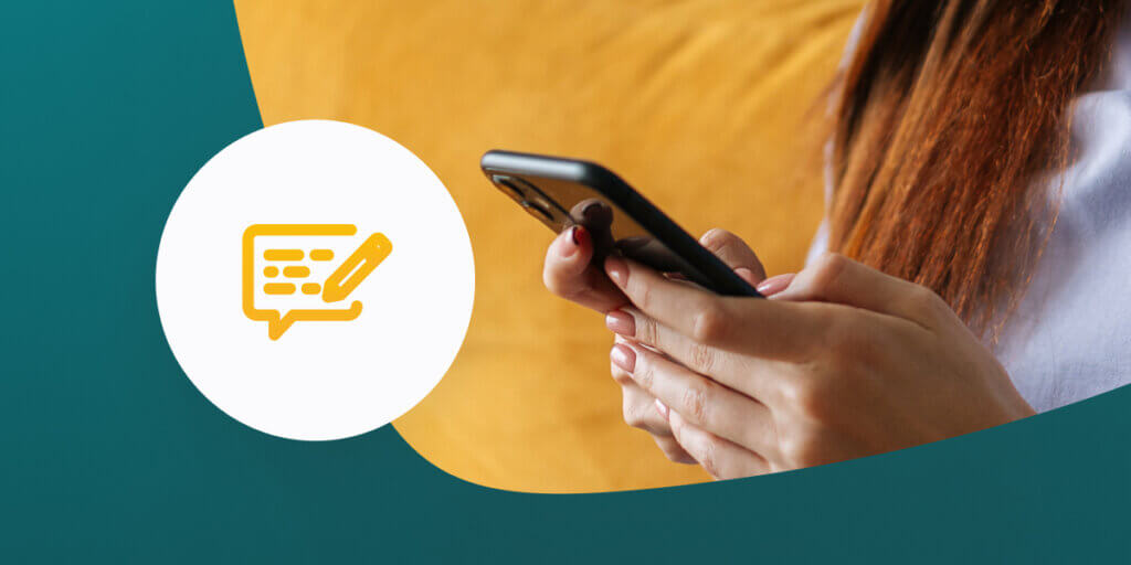 Woman using mobile phone.