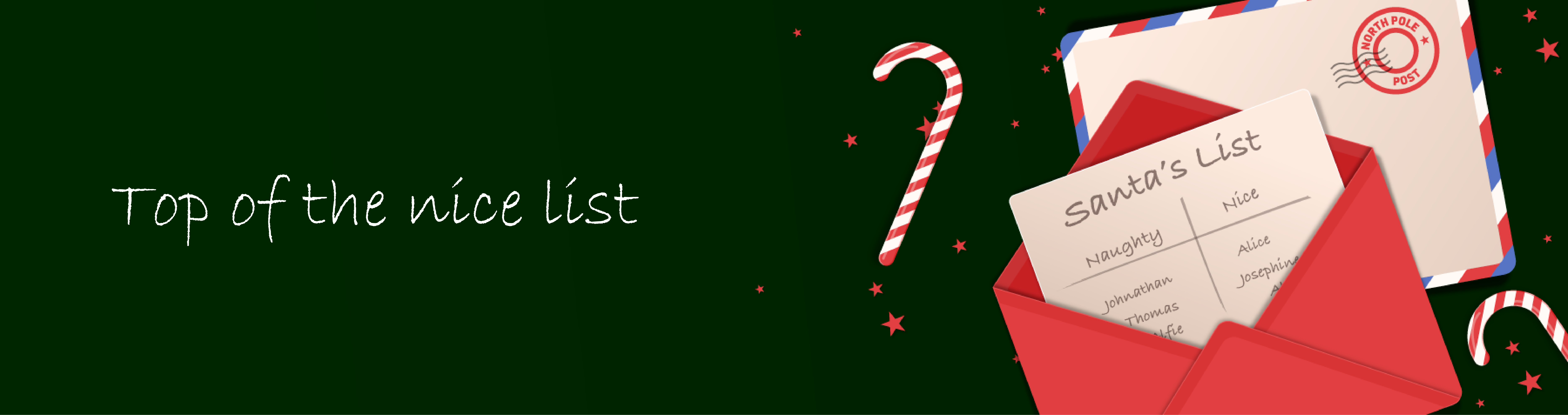 Image of envelope containing Santa's Naughty and Nice list