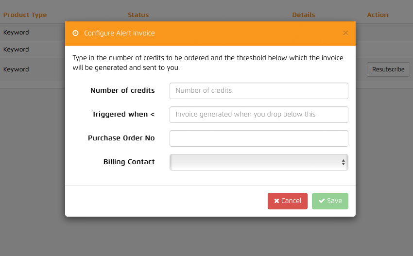 Alert-invoice Business SMS messaging
