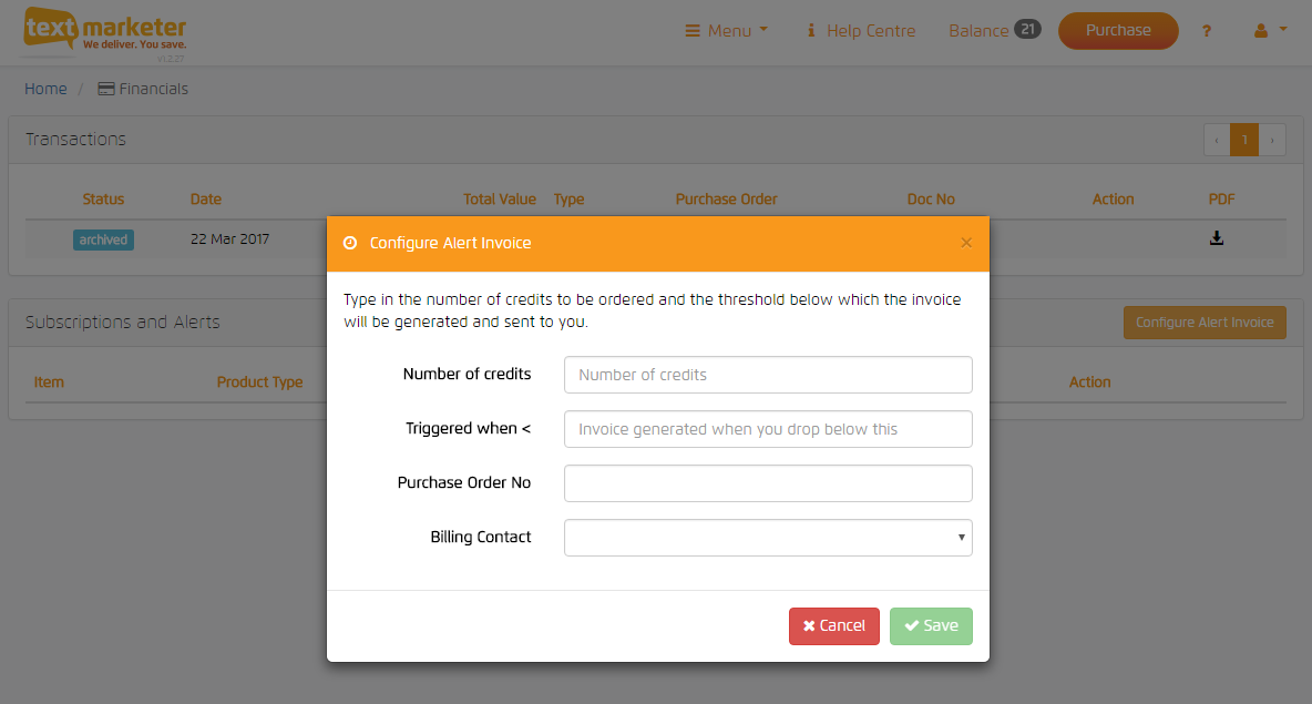 Alerts New Message Box