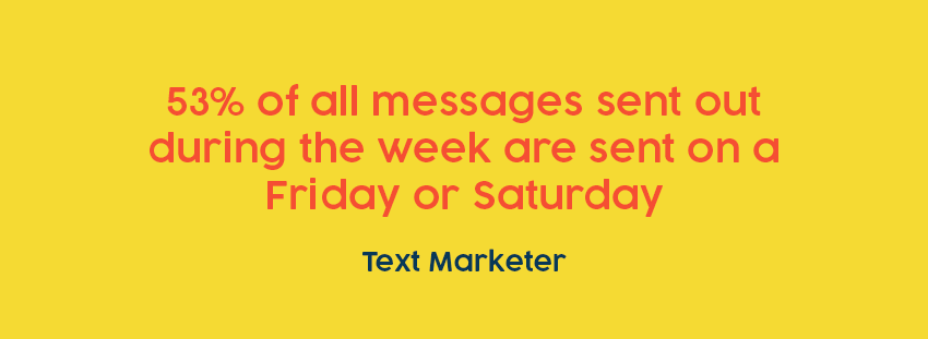 Best time to send food industry Friday and Saturday Best time to send food industry Friday and Saturday