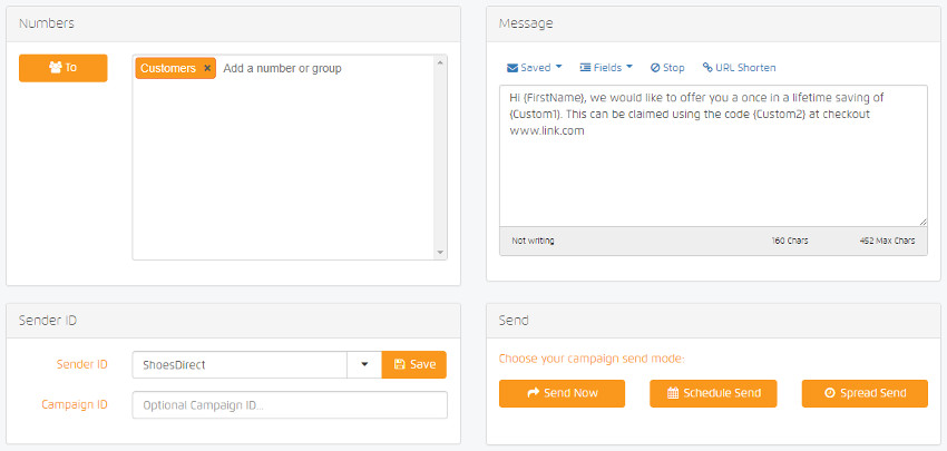 Custom fields with Message Box