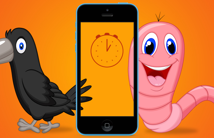 Early_bird mobile marketing, business SMS, time to send text message