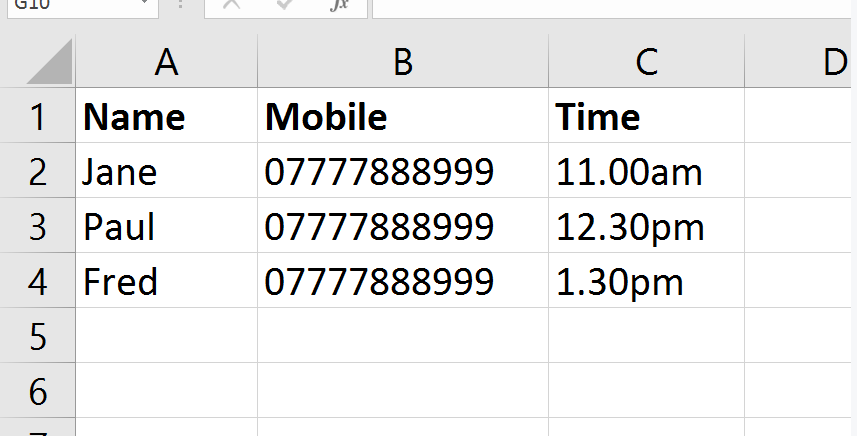 Excell Appointment Reminder Excell Appointment Reminder