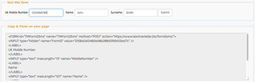 Form-2-SMS