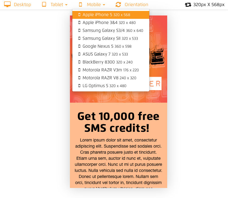 Changing screen size
