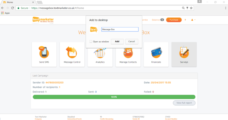 Message Box on Computer 2