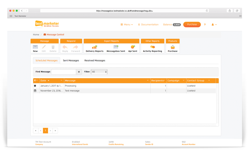 Message-control Message control - sending mobile marketing messages