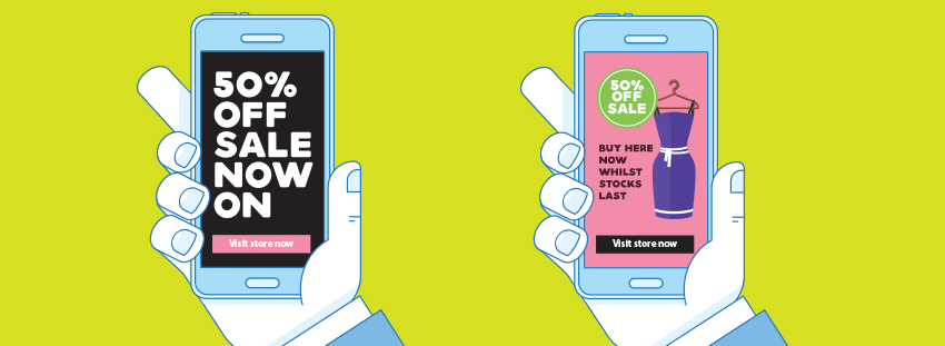 Retail SMS web pages marketing 