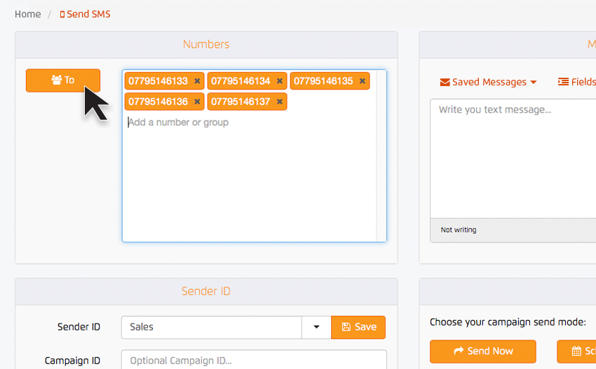 Business SMS marketing - uploading contacts 
