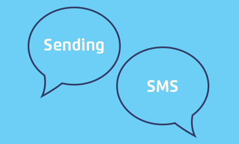 Bubbles saying sending SMS