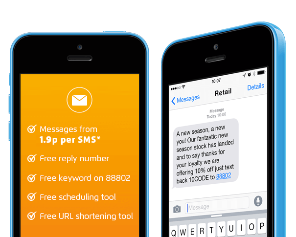 Retail SMS from 1.9p