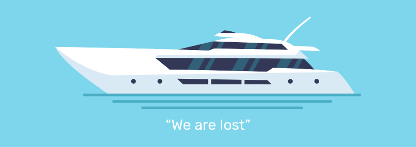 Boat lost at sea Boat lost at sea