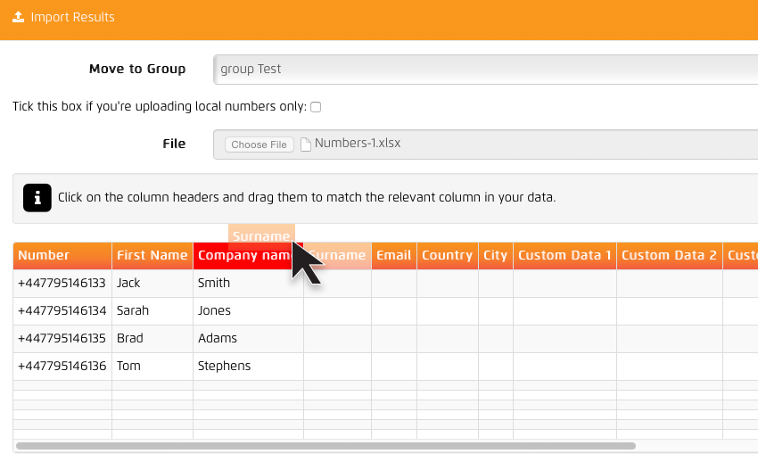 Uploading-contacts Uploading contacts