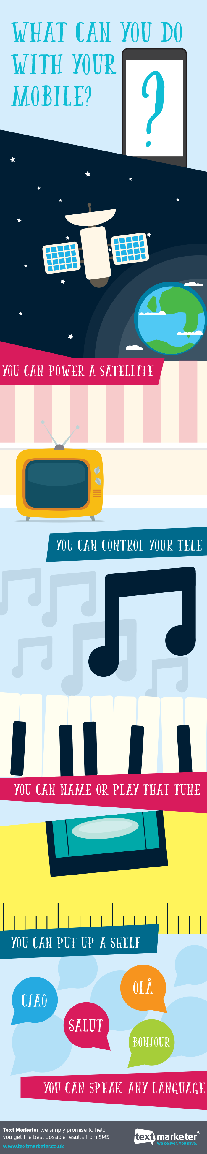 Text Marketer things you can do with your mobile infographic